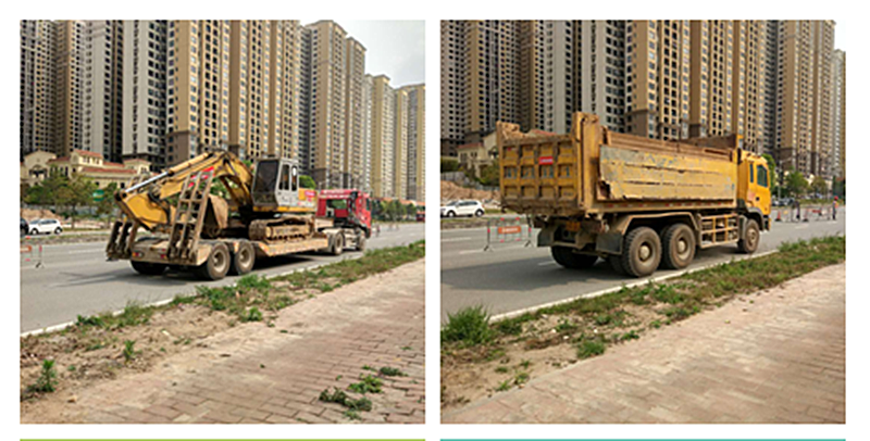 挖掘机与土方车进场.png